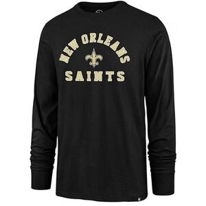 47 Brand New Orleans Saints Black Long Sleeve T Shirt Men's XXL NFL Football